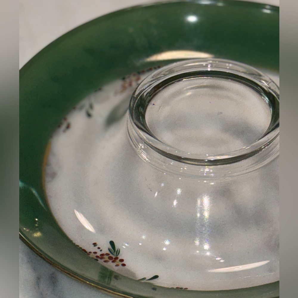 Indiana Glass Co Waterfall Hand painted Bowl. - Picture 4 of 5